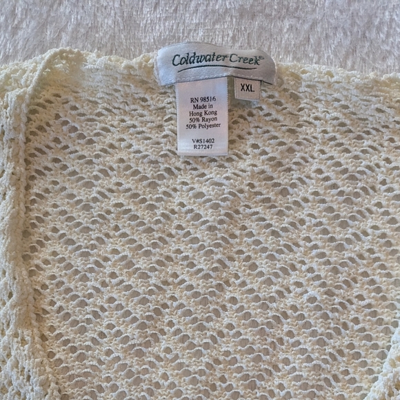 5/$25 Coldwater Creek XXL Cardigan Shrug Open Knit - Picture 3 of 8